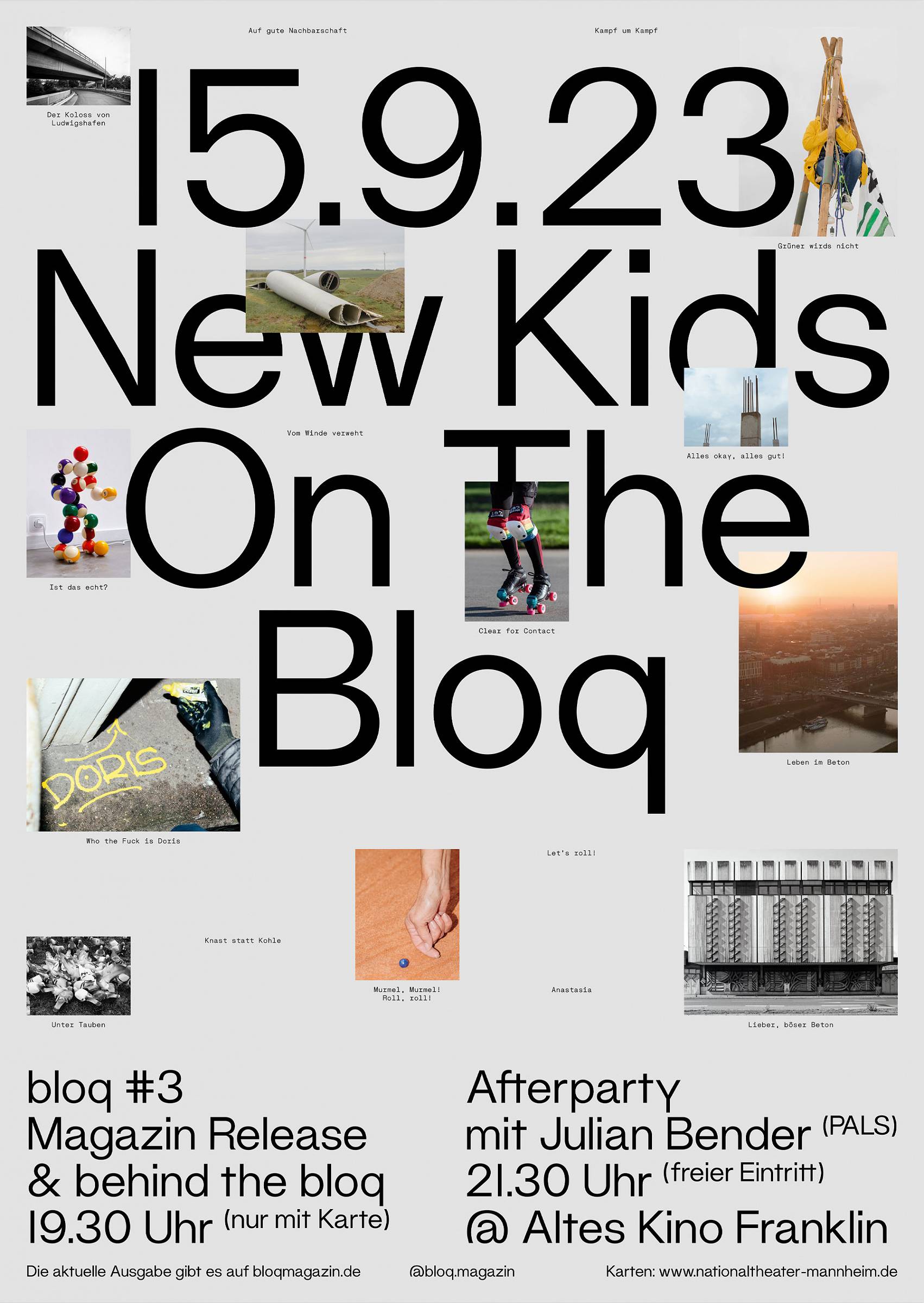 Release Poster for bloq magazine #3, 2023