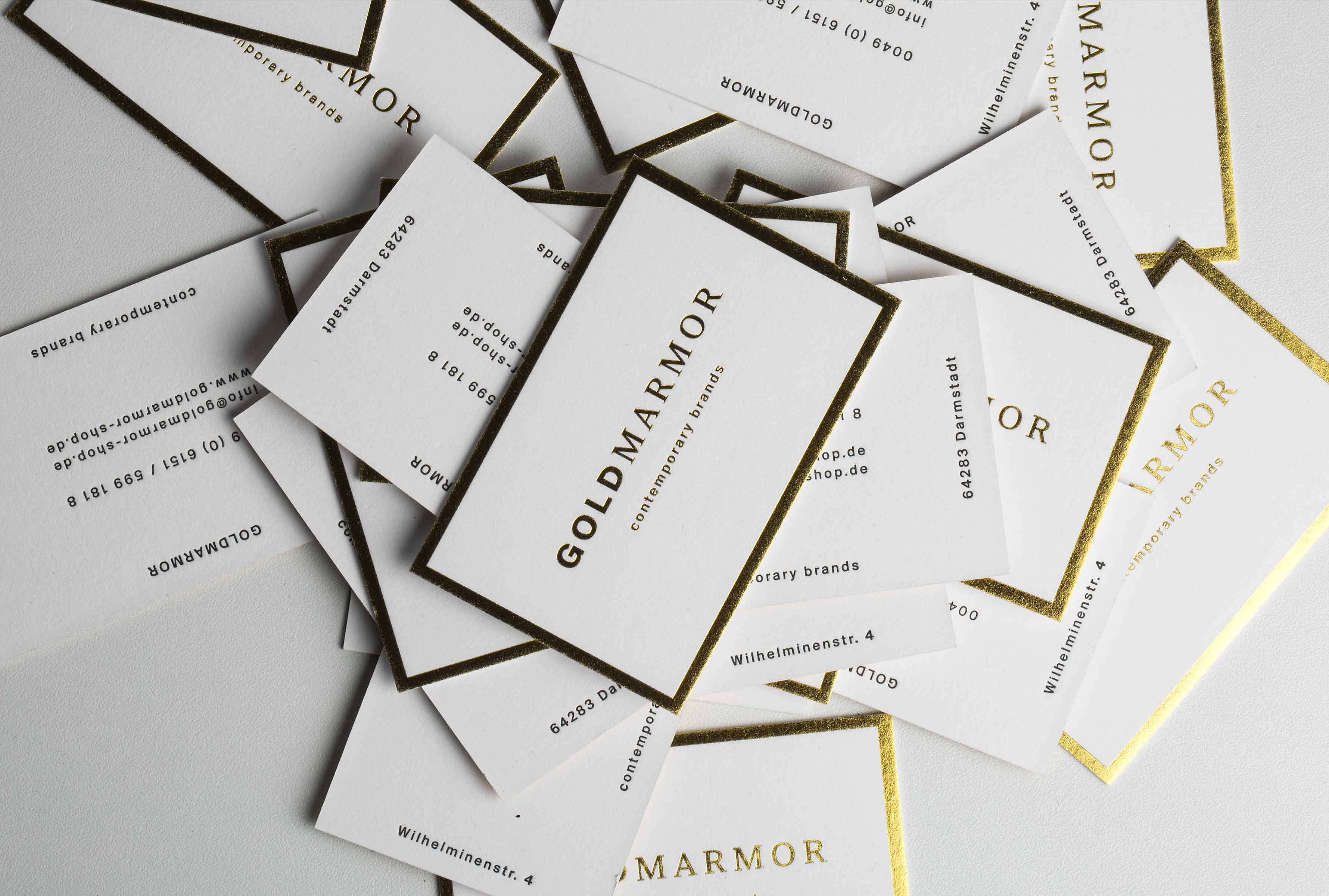 Goldmarmor, Business Cards, photo by <a href=